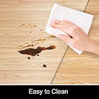 Vista 4 de Kuyal Tapete para silla para suelo de madera dura, 46 x 46 pulgadas, tapete rectangular para escritorio, tapete de protección duradero para sillas