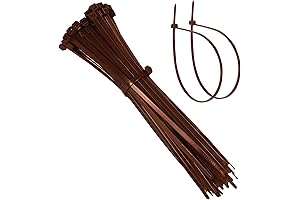 EKIND Brown Zip Ties 8 Inch - 100 Pack