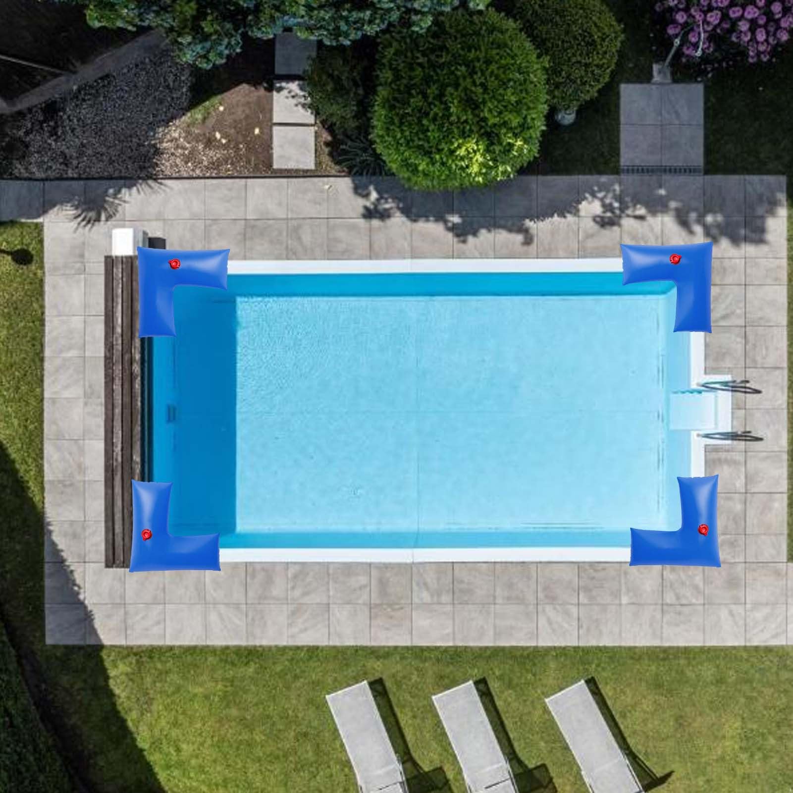 Sacs d'eau pour Bâche De Piscine - Tubes Hivernaux à Renforcés | 4 Pièces Résistants au Froid pour Camping Spa Jardin Piscine Extérieur