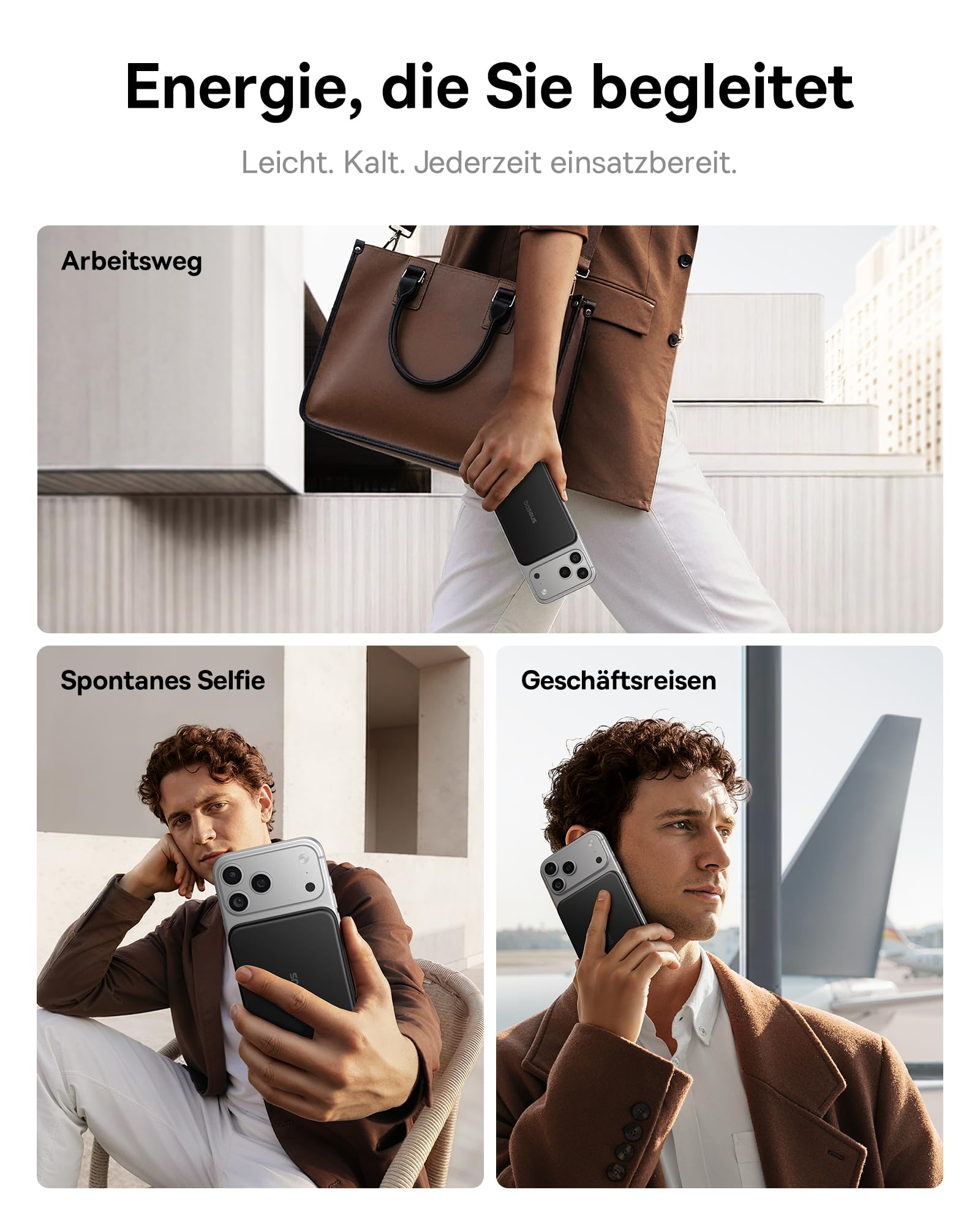 Baseus Picogo Air AM71 0.69cm Ultra Slim 5000mAh Magsafe Powerbank, CCC Zertifizierung Magnetische tragbares Ladegerät mit USB-C, 22.5W Fast Charging Externe Akkupack für iPhone 17/16/15/14/13/12