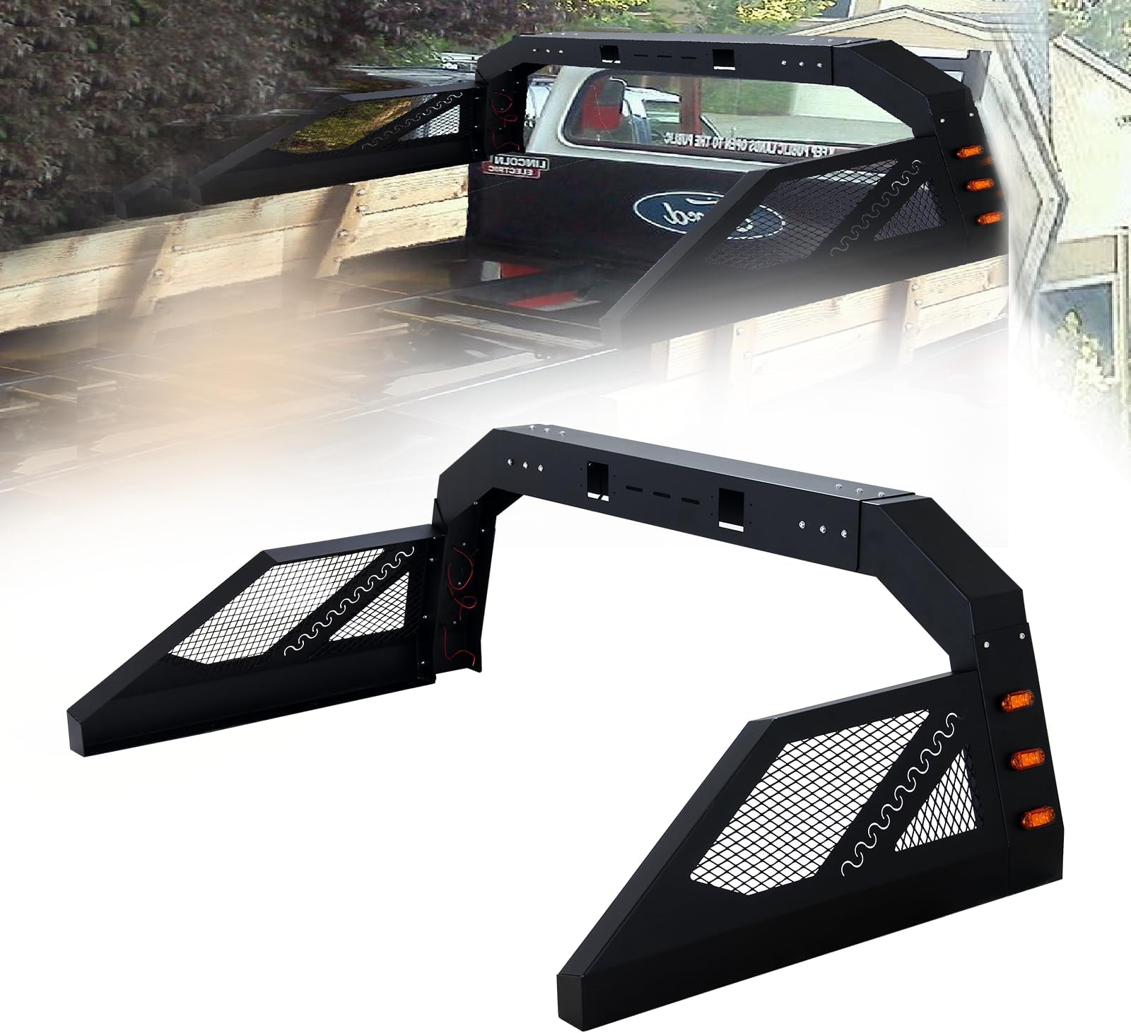 Amazon.com: OUKIDR Universal Adjustable Truck Bed Chase Rack Roll Bar ...