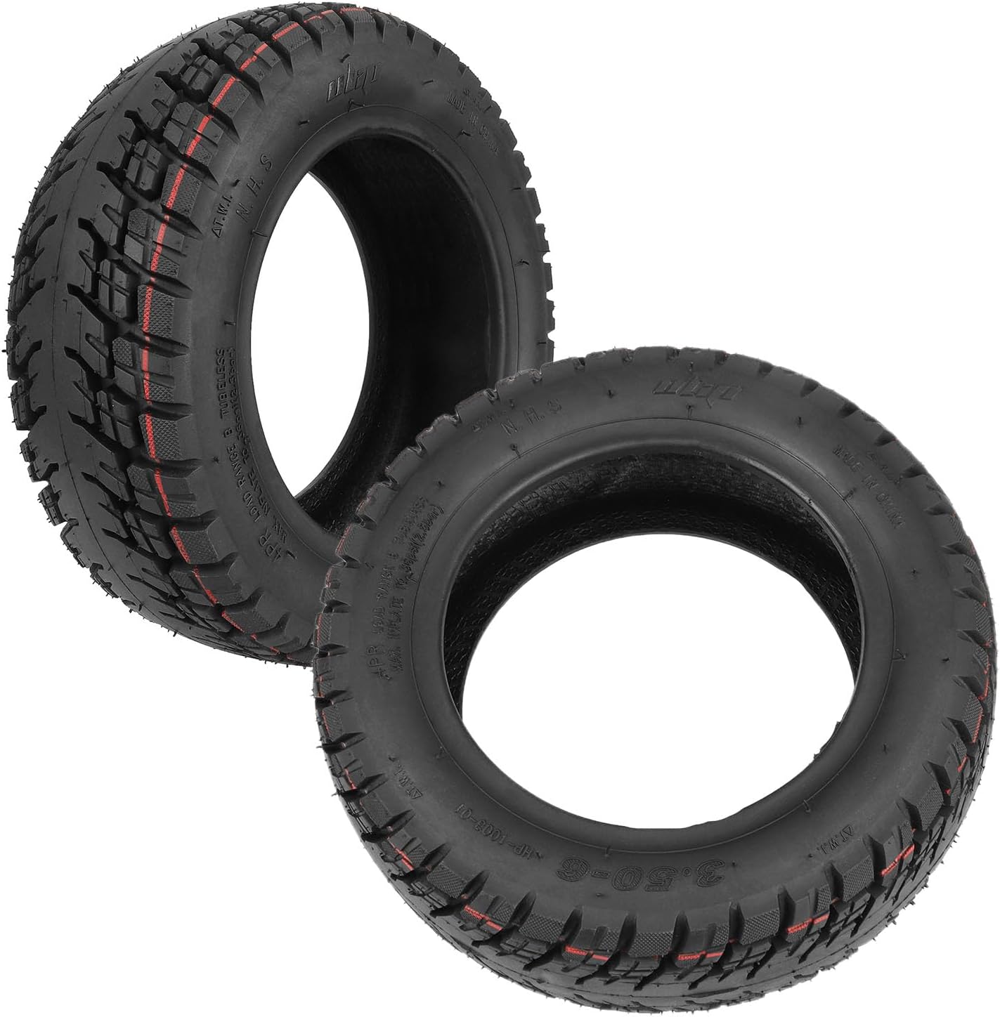 3.50-6 Off Road Tubeless Scooter Tire 10 Inch Rubber Explosion Proof Tubeless Tire Compatible with 10X4.00-6 90/65-6 Scooter Tires,1PCS
