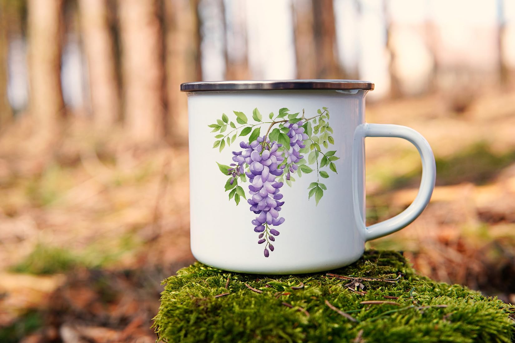 MAXIKIWI - Durable Enamel Coffee or Tea Camping Mug for Indoor Outdoor Use - Gardening Collection - 350ml - Image 2