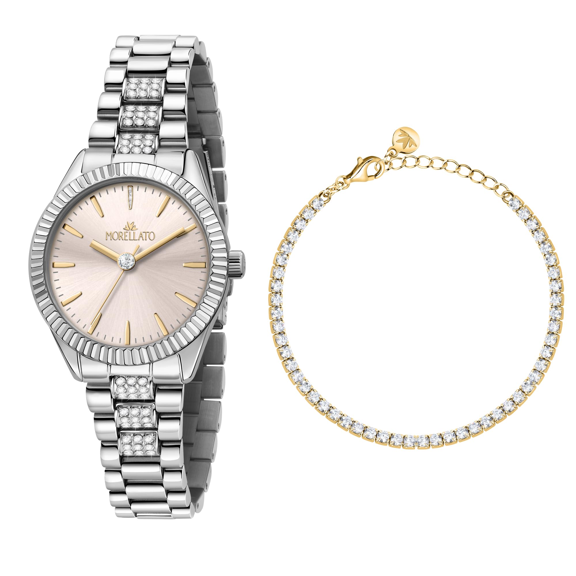 Morellato Damenuhr, Nur Zeit, Analog, 32 mm, MAGIA-Kollektion, Special Pack mit Armband