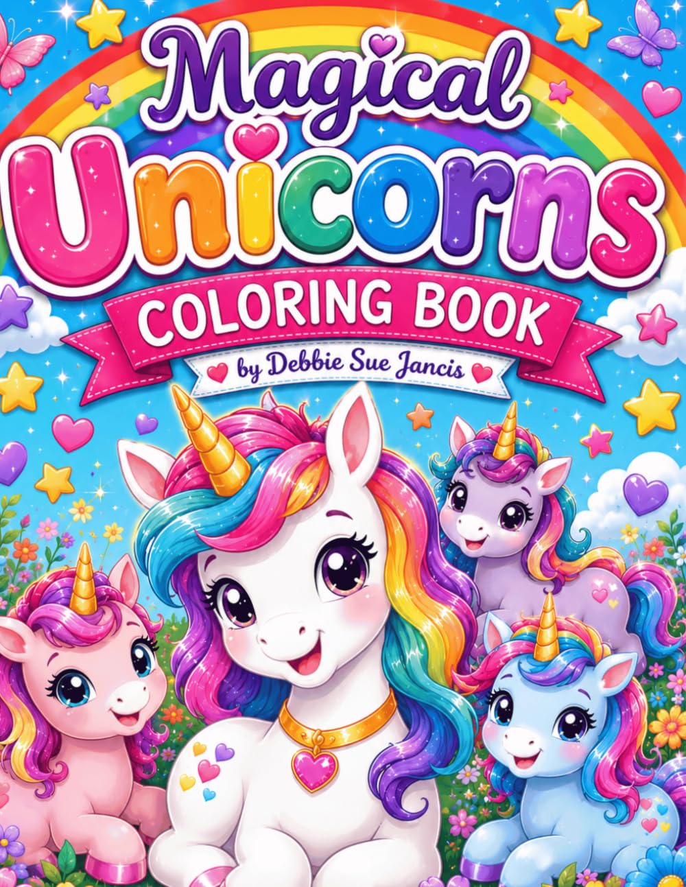 Magical Unicorns Coloring Book