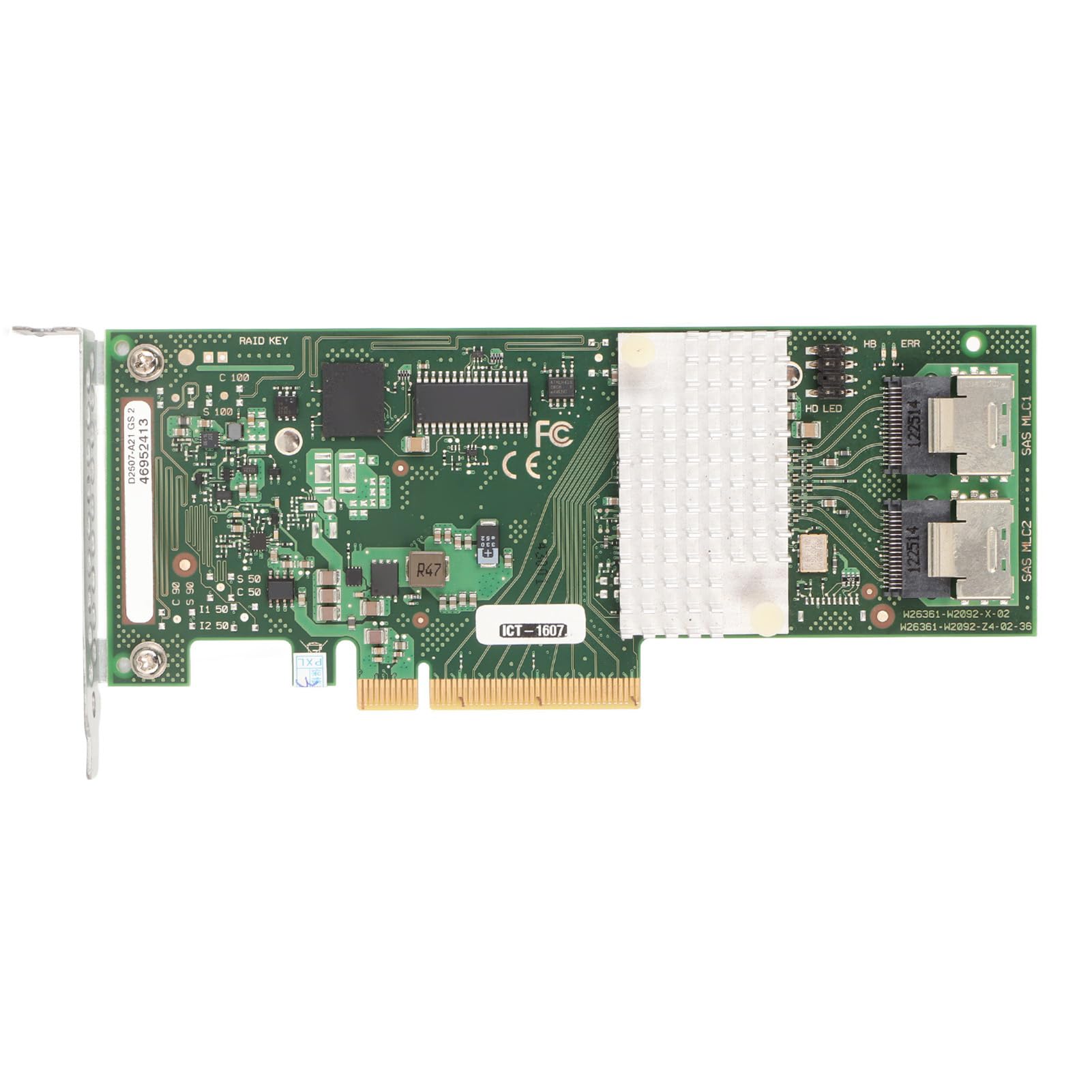 Vikye High Speed Transmission, 2 SAS Interfaces, Flexible Array Configuration, PCIe Interface, High PerformanceController Card 6Gbps 2 SAS SSF 8087 for Computer Disk