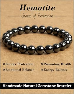 Natural Stone Beaded Bracelets for Men Women, 4mm 6mm 8mm | Healing Crystal, Protection Gemstone, Gift Packaging with Energy Card, Stretch Jewelry, Replacement Beads Included, 18 Stone