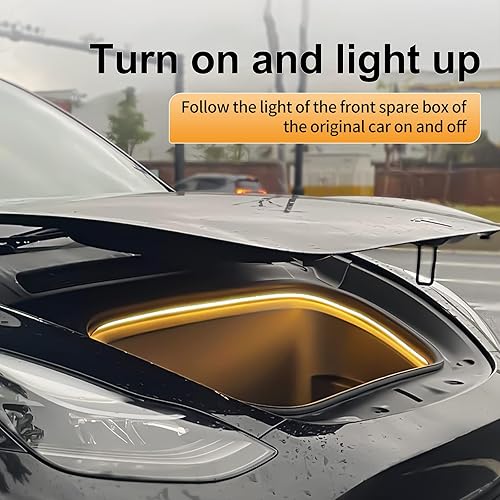 Miniatura 7 de JUPIZEUS Tira de luz LED Frunk modelo 3 2021 2022 2023 Frunk barra de luz LED delantera del maletero de la barra de luces de decoración accesorios