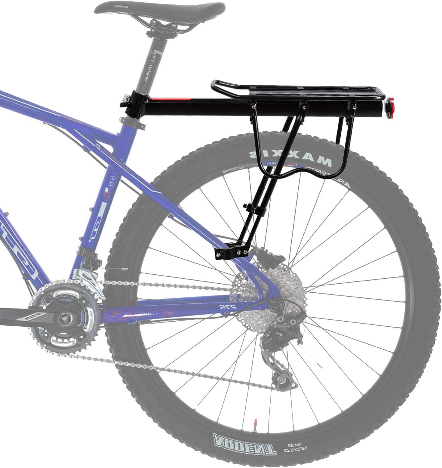 Voilamart Rear Bike Rack Bicycle Cargo Rack Quick Release Bike Cargo Rack Adjustable Aluminum Alloy Bike Luggage Carrier 120 lbs Capacity Easy to Install : Sports & Outdoors