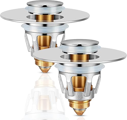 Tapón universal para fregadero de baño  Tapón de drenaje de fregadero de baño desplegable para orificios de drenaje de lavabo de 1.06 a 1.96