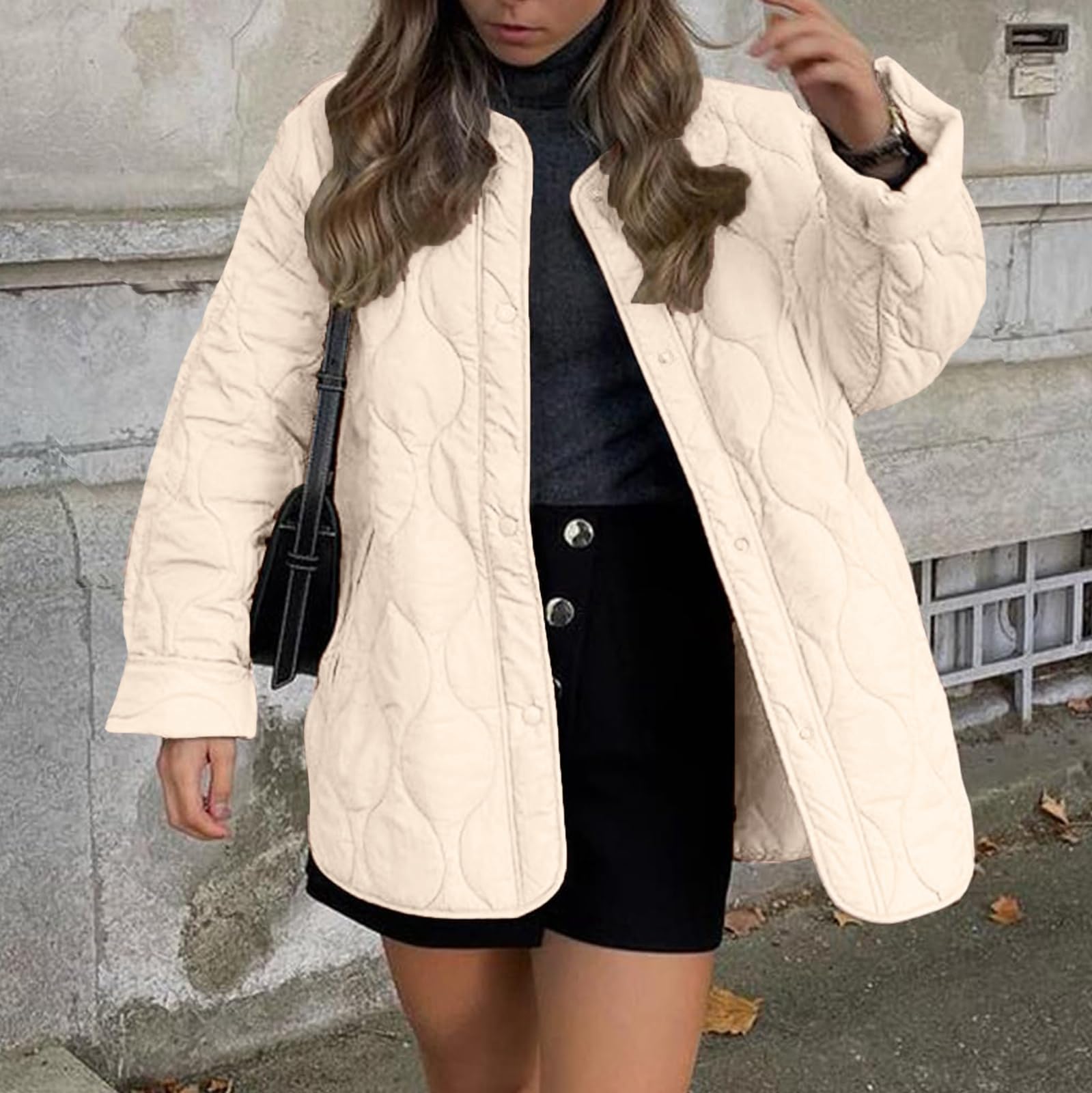 Winterjacke Damen Warm Steppjacke Damen Leicht Daunenjacke Ohne Kapuze