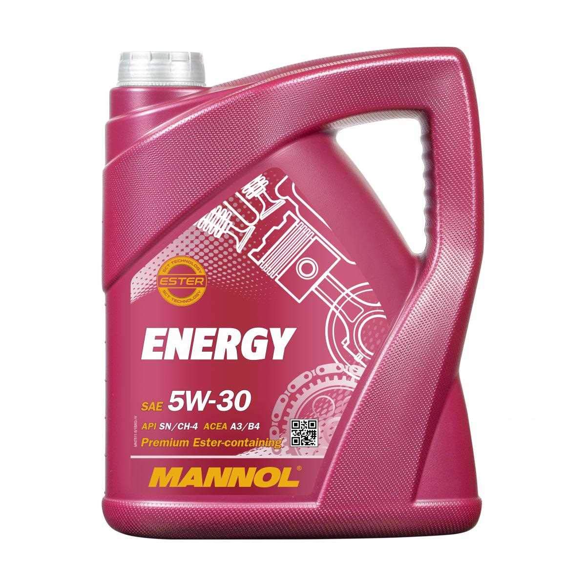 Olio motore originale MANNOL Energy 5W-30 API SL Engine Oil, 10 litri