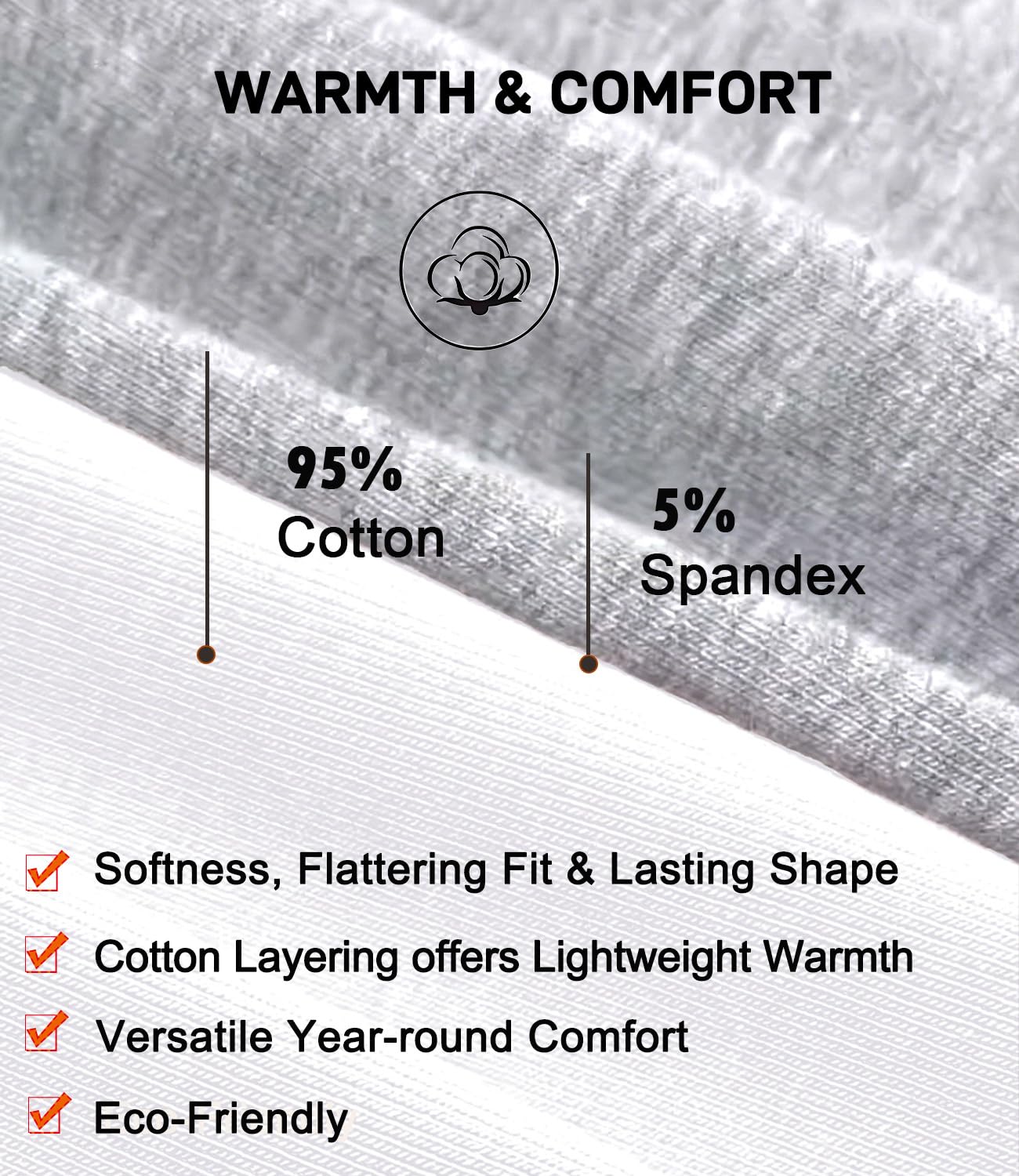 wirarpa sous Vetement Thermique Femme Légers Ensemble Haut Manches Longues et Pantalon