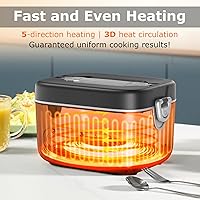 Vista 4 de 1.2L Cordless Electric Lunch Box – 20000mAh Rechargeable Portable Food Warmer with 5-Sided Heating, Auto Temperature Control, Leakproof & BPA-Free