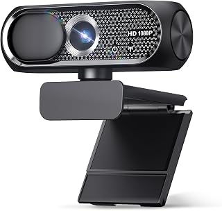 Shcngqio TWC29 1080P HD Webcam with Noise-Canceling Mic, Privacy Cover, Wide-Angle Lens, Auto Light Correction - Plug & Play for Zoom, PC, Mac