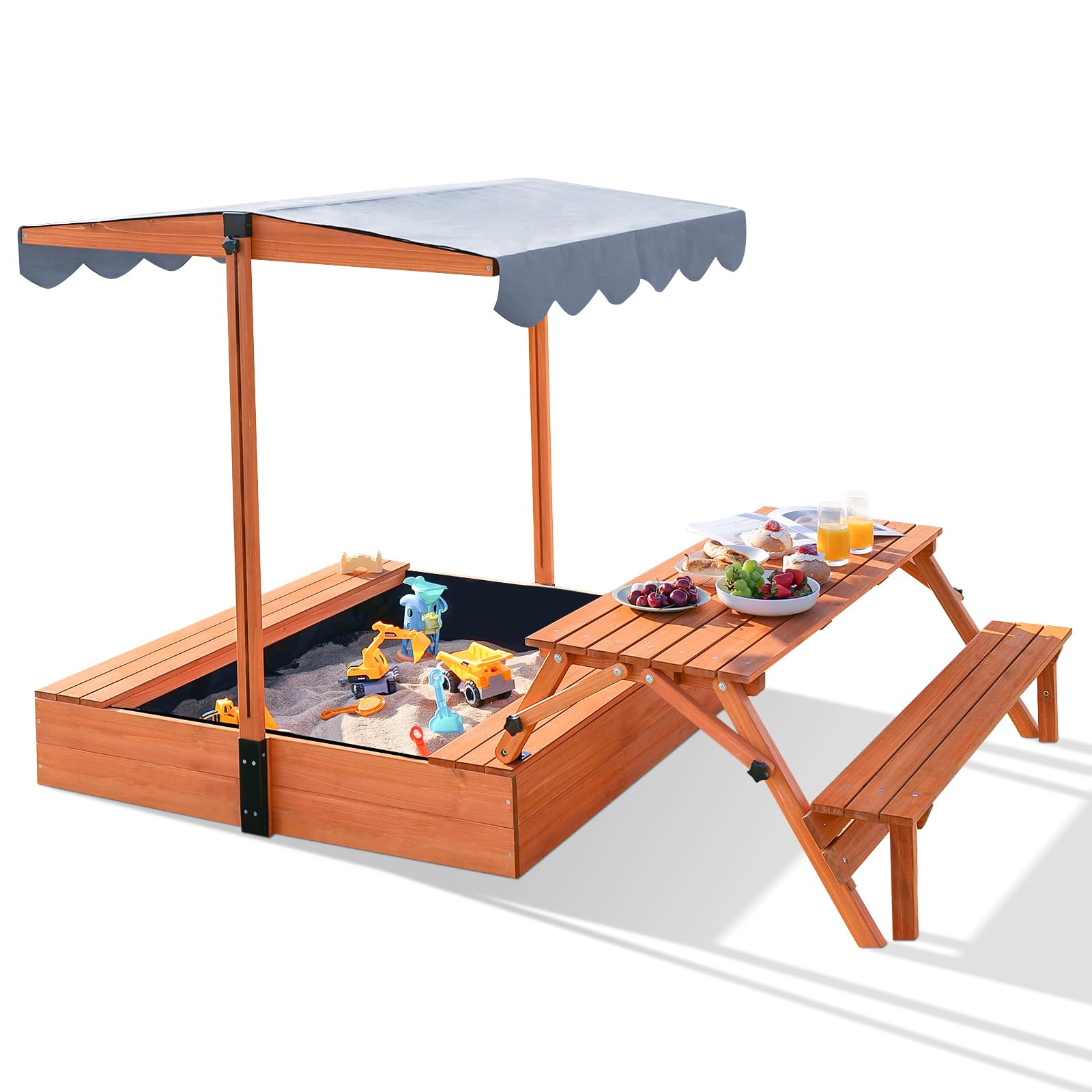 Amazon.com: Wooden Sandbox with Lid Kids Sandbox with Cover