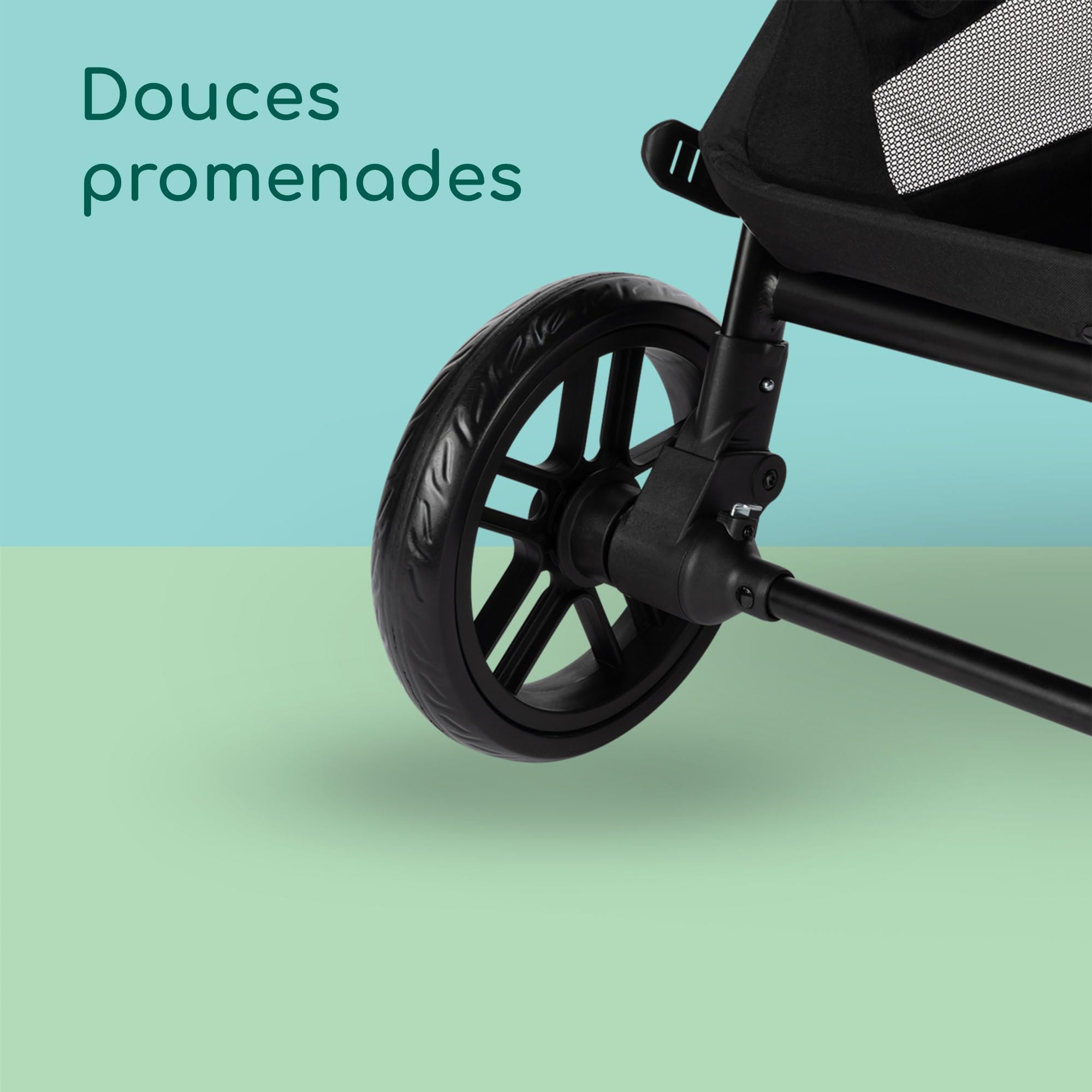 Bebeconfort Luvia Trio Poussette 3 en 1 0-22 kg Siège auto bébé Nacelle Pliage intelligent Guidon réglable Absorption des chocs Mineral Graphite