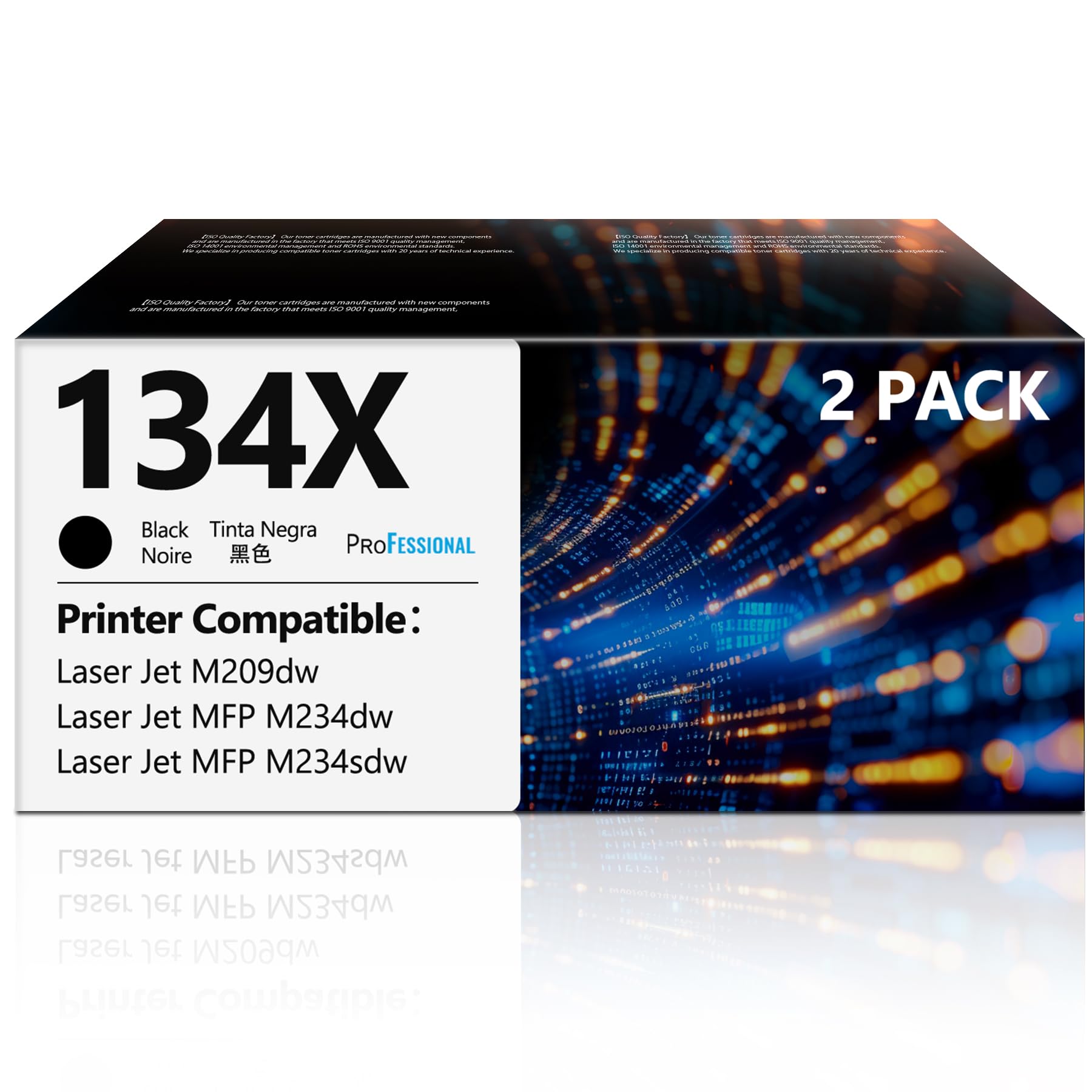 134X Toner Cartridges Black with Chip W1340X Replacement for HP134X 134A W1340X Black Toner Compatible with HP LaserJet Pro M209dw MFP M234dw M234sdw