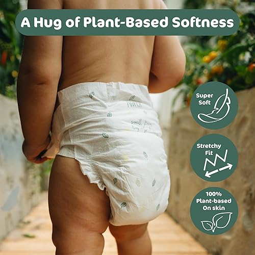 Miniatura 4 de Naty BioEmbrace - Pañales para bebé recién nacido, certificado seguro para la piel sensible, protección contra fugas de hasta el 100 %, suavidad de