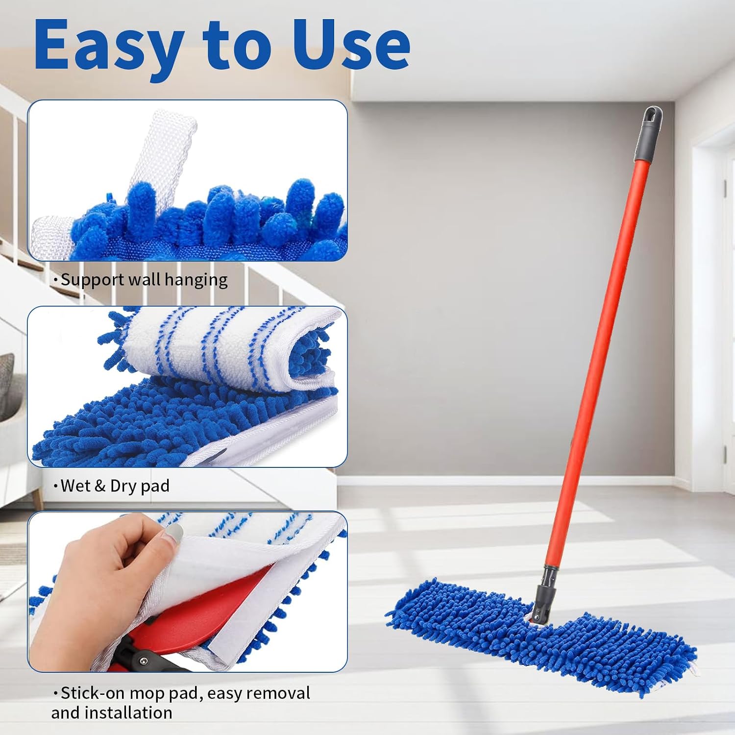4 Pack Mop Heads Replacements Compatible with O-Cedar Dual-Action Flip Mop image 5