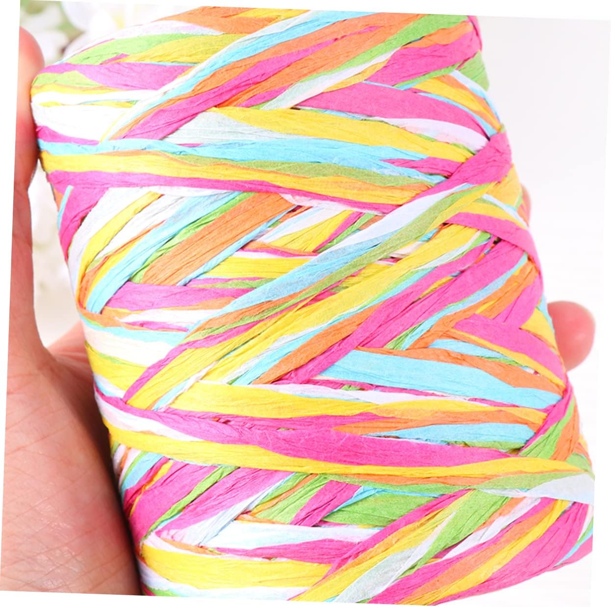 Creative 6 Color Raffia Rope Paper Ribbon for DIY Woven Crafts Xmas