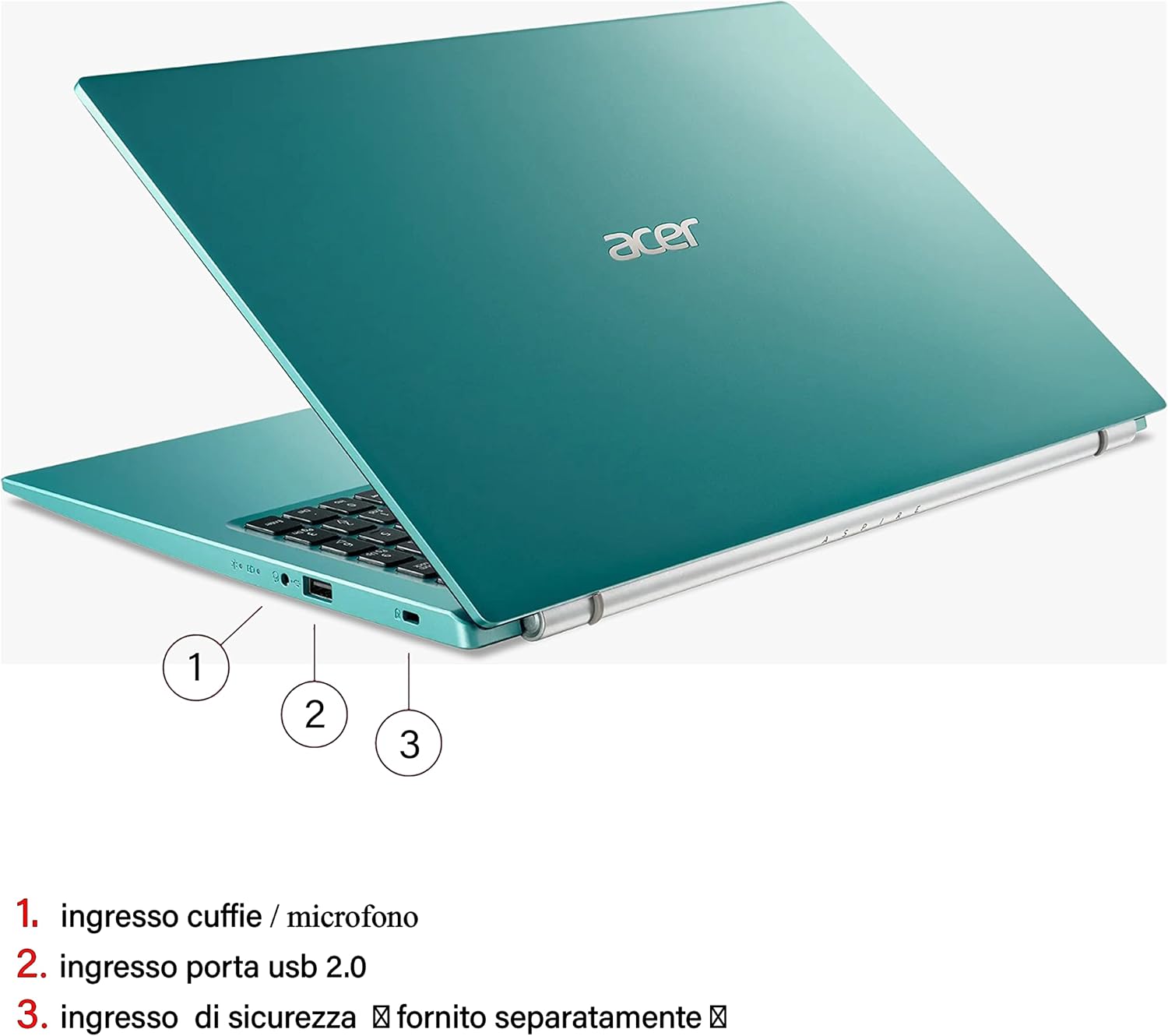 Acer Notebook ultraleggero Intel N 6000 4 Core, SSD M2 PCi 256Gb, Ram 8 Gb DDR4, Display FHD da 15,6, Web cam, Usb, hdmi, bt, lan, wi-fi, Win 11 Pro, Libre Office, Pronto alluso Gar. Italiana Acer Notebook ultraleggero Intel N 6000 4 Core, SSD M2 PCi 256Gb, Ram 8 Gb DDR4, Display FHD da 15,6, Web cam, Usb, hdmi, bt, lan, wi-fi, Win 11 Pro, Libre Office, Pronto alluso Gar. Italiana
