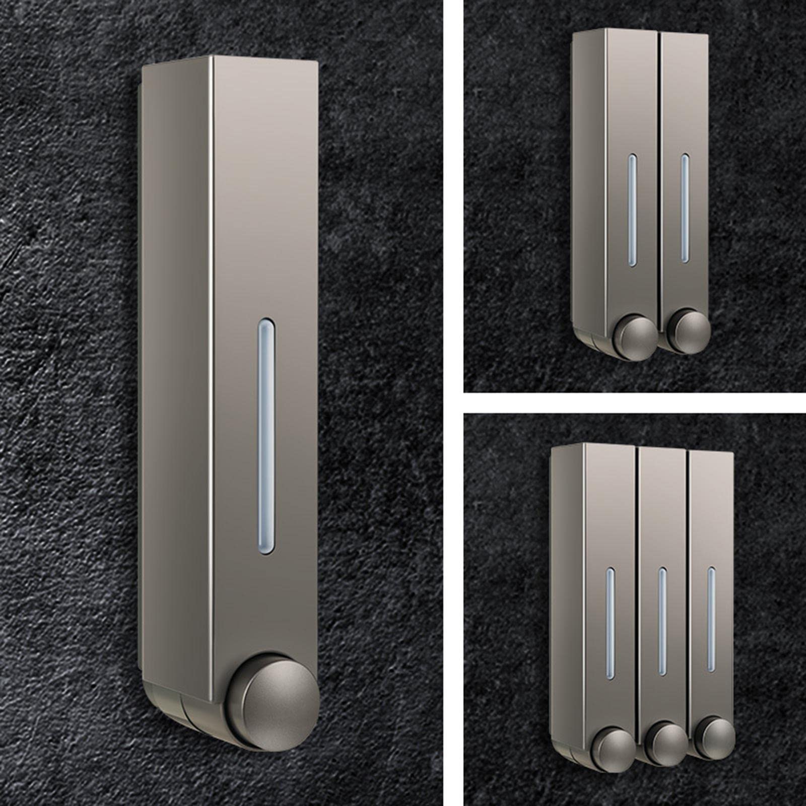 Dispensador de Jabón de Plástico para Montaje en Pared con Depósito, Ventana de Visualización. Ideal para Oficinas, Restaurantes, Aseos Y Baño,