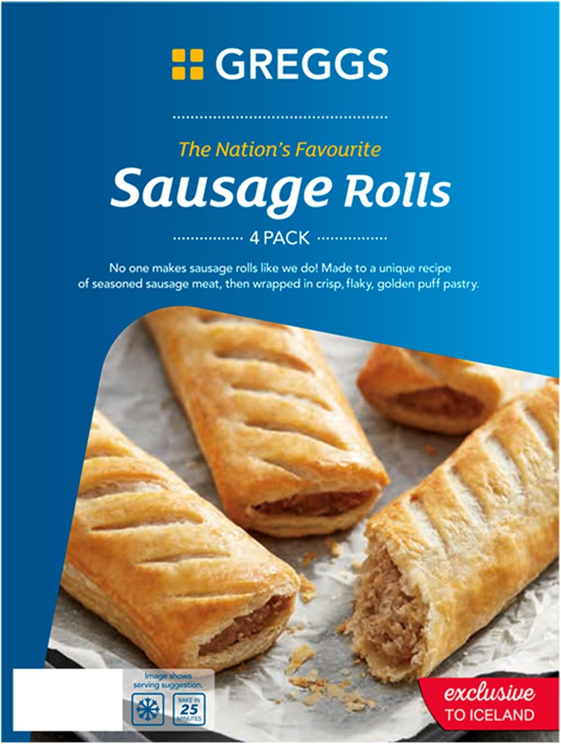 Greggs 4 Sausage Rolls 427g (Frozen) : Amazon.co.uk: Grocery