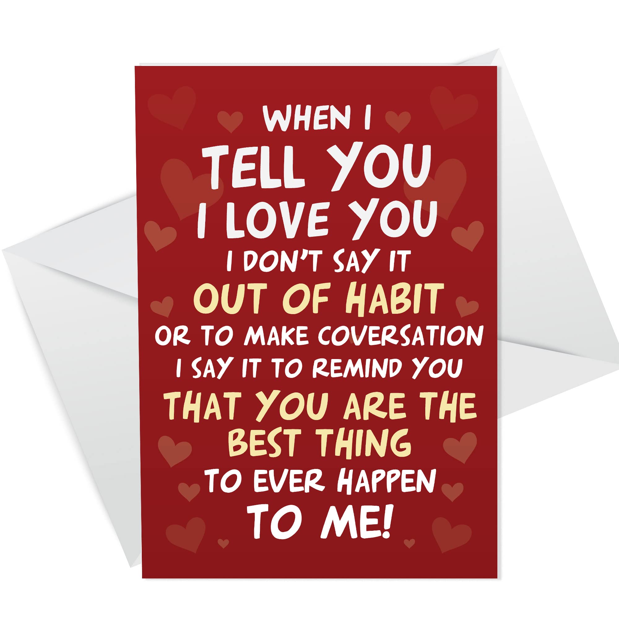 RED OCEAN Anniversary Card For Women Men Boyfriend Girlfriend Husband Wife Card For Him Her