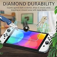 Vista 5 de Orzly VR - Protector de pantalla de cristal templado para Nintendo Switch