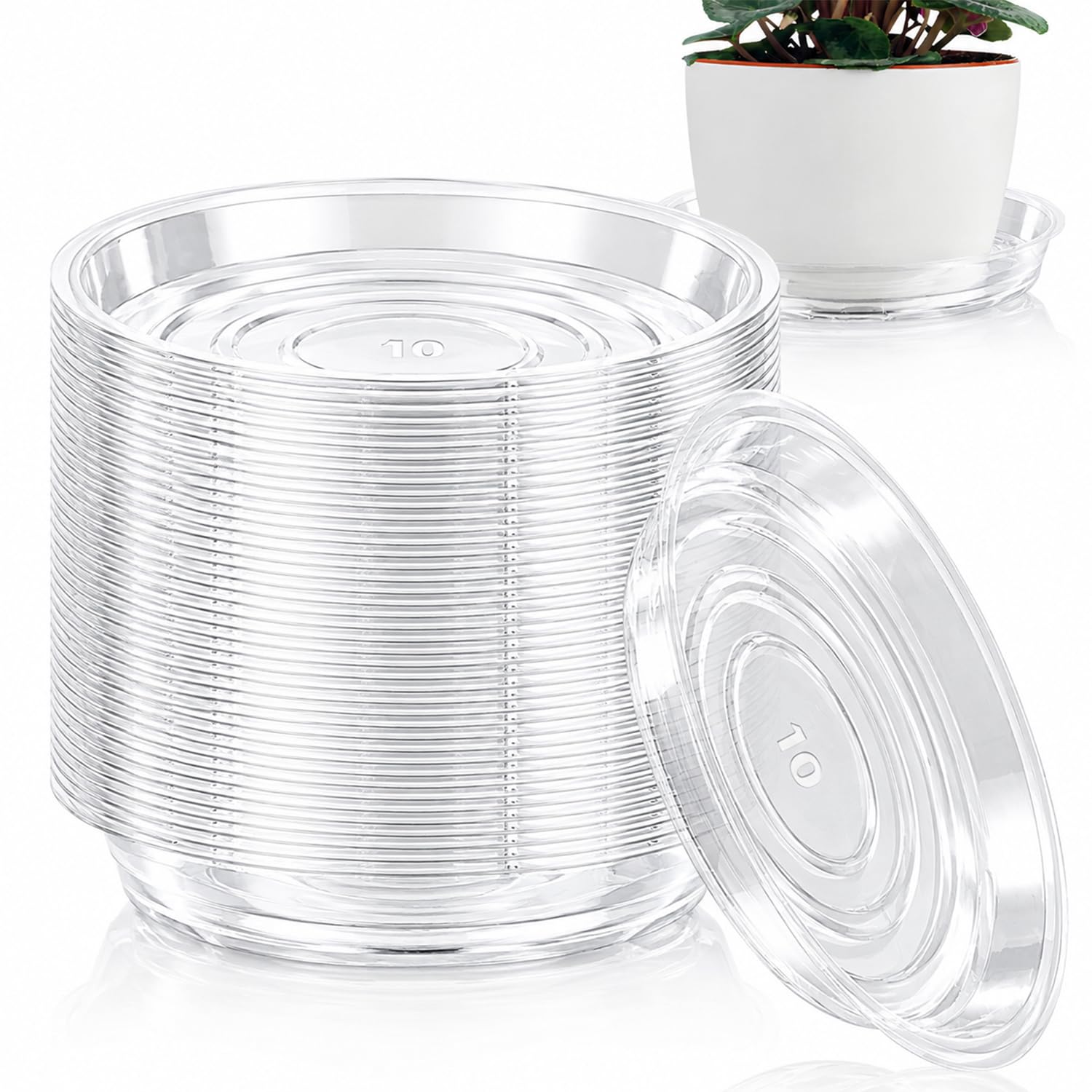 Plant Saucers - 20 Pack for Drainage -28 Plant Saucers - 20 Pack for Drainage -28