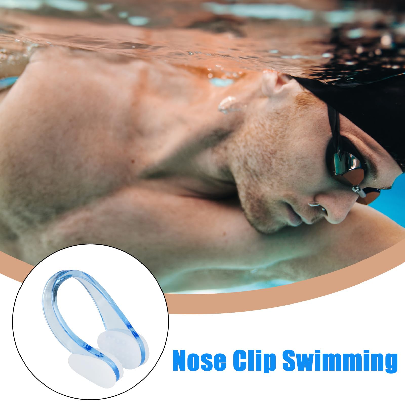Pinzas de Nariz para Natación,6 PCS Clips de Nariz de Silicona Reutilizables y Antideslizantes para Adultos Niños Principiantes y Buceadores Tapones Nasales para Nadar en Piscina