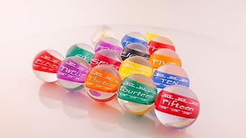 Clear Pool Billiards Balls Set by SRS - Full Set 2-1/4 in. Transparent w/White Print, 4.2oz, 2.25" Diam