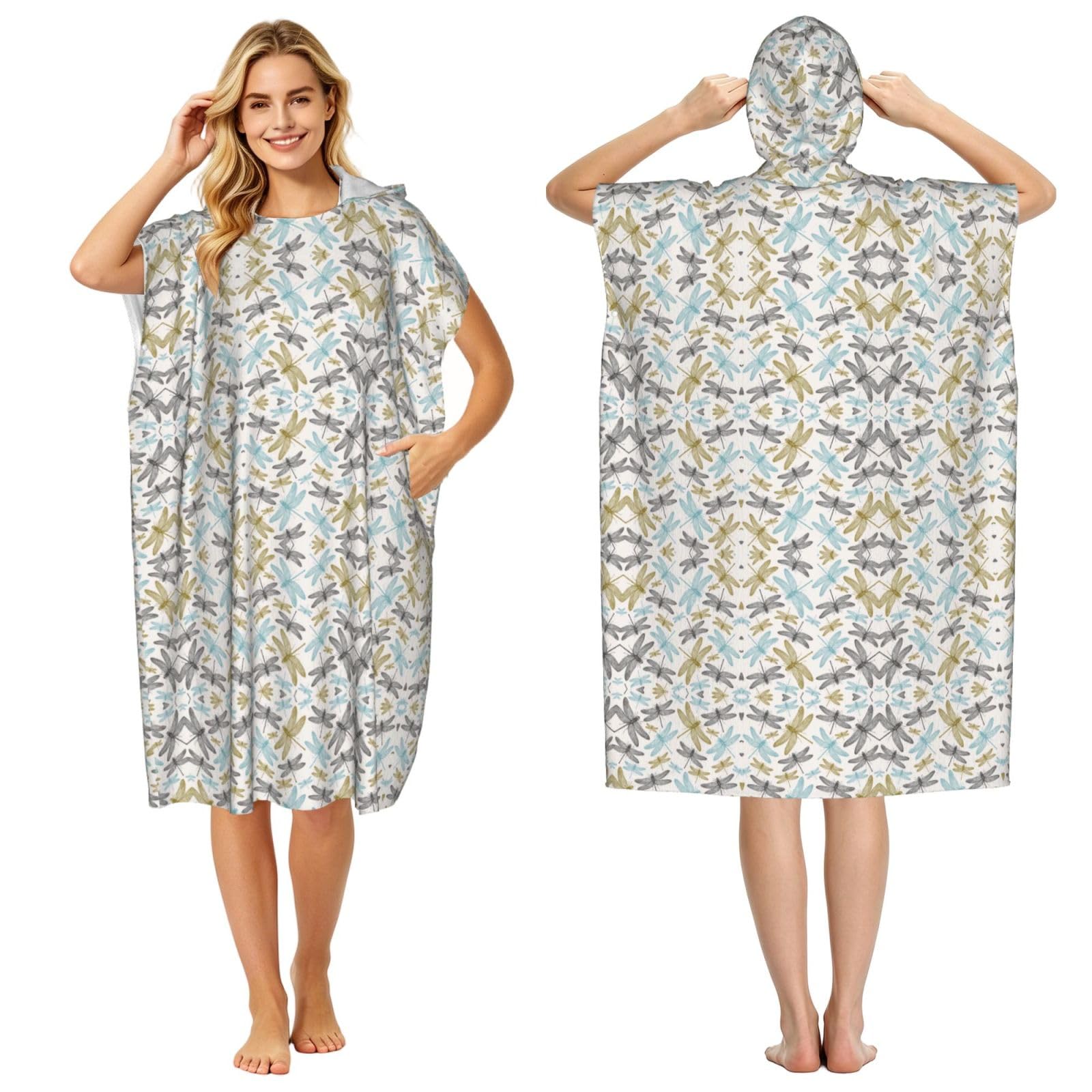Poncho à capuche adulte pour se changer facilement sur la plage