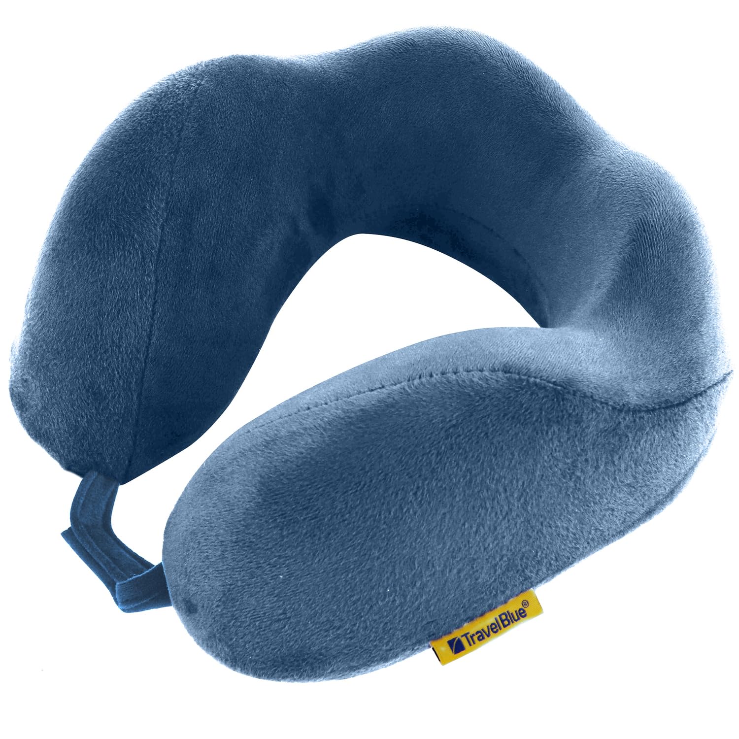 Travel Blue Nekkussen van Traagschuim Hoofdkussen – Ergonomisch en Lichtgewicht Reiskussen – Ideaal voor Vliegtuig, Auto en Trein – Afneembare en Wasbare Hoes (Blue