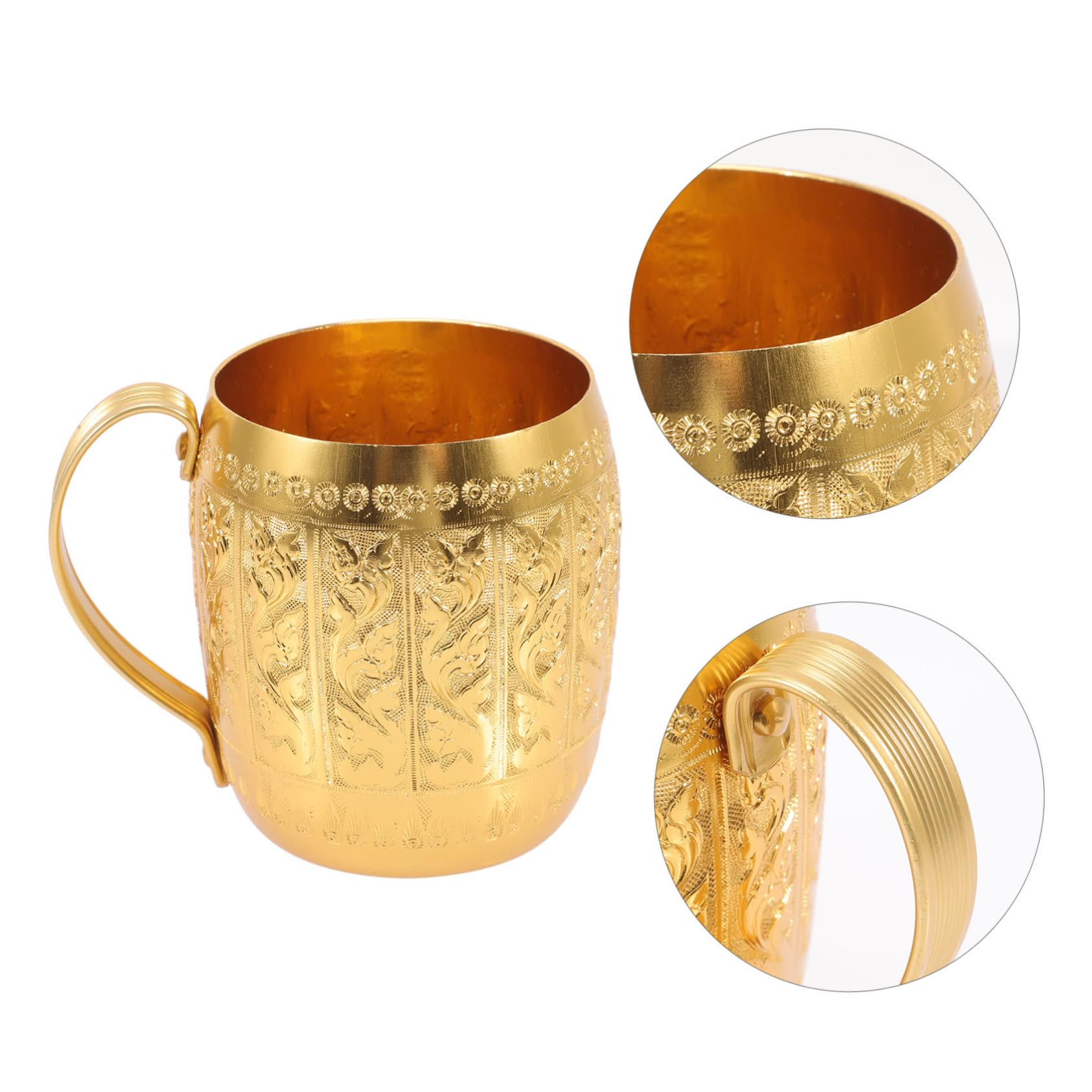 Cabilock 4 Tazze Eleganti in Metallo Per Bere Tazze Da Caffè Da Tè Creative Per Bere Per La Colazione