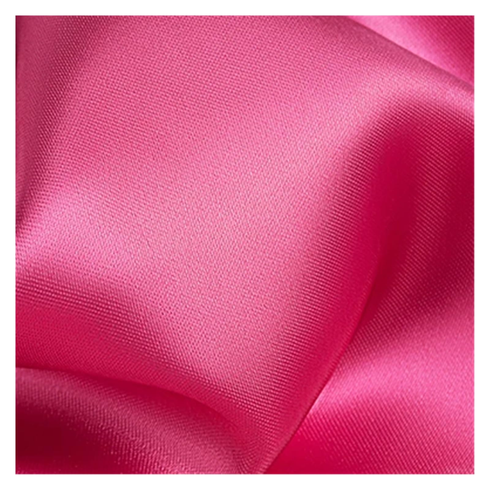 Tissu satiné fuchsia imitation soie de 5m pour confection et doublure