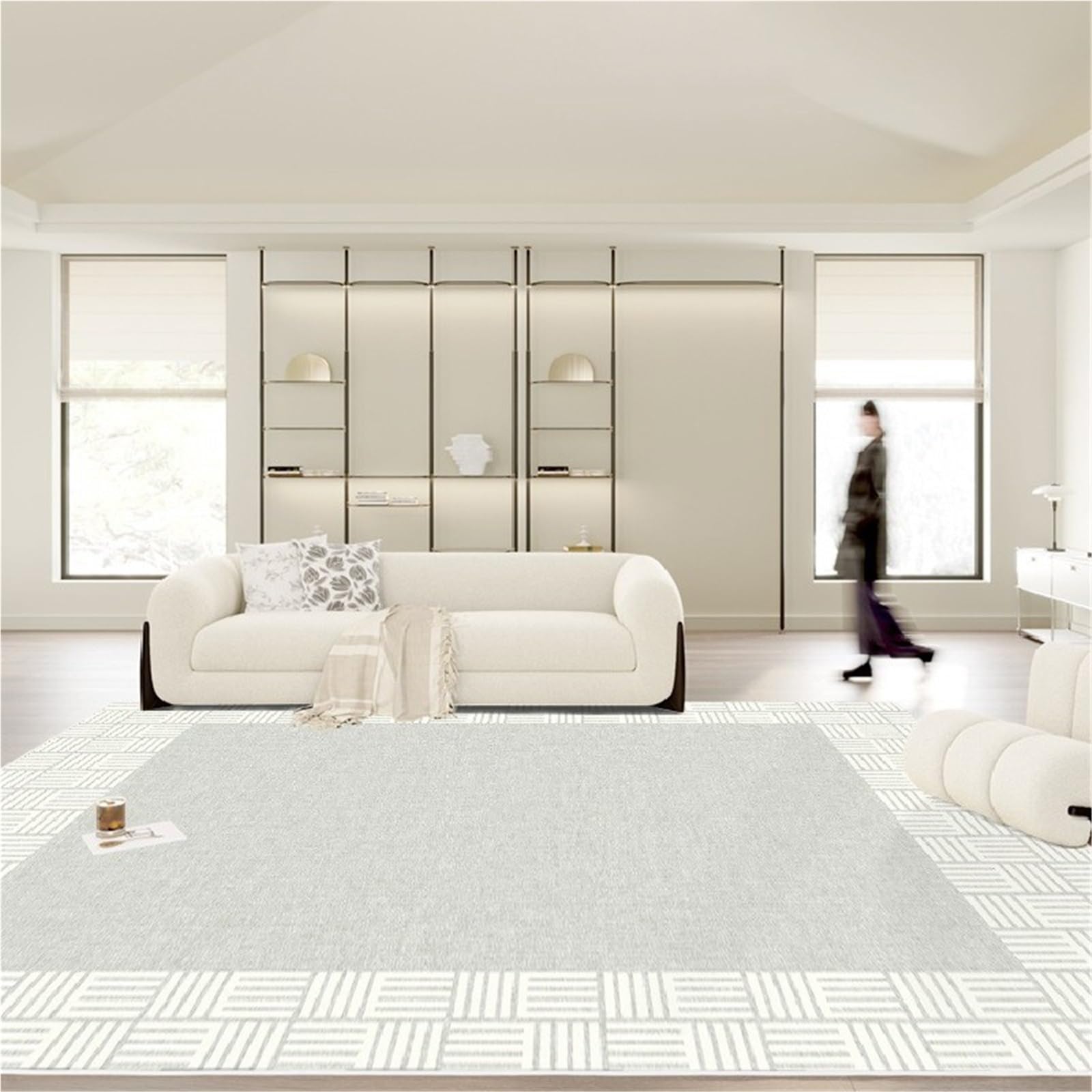 Grand tapis d'intérieur pour salle à manger : une décoration bohème chic et facile à laver