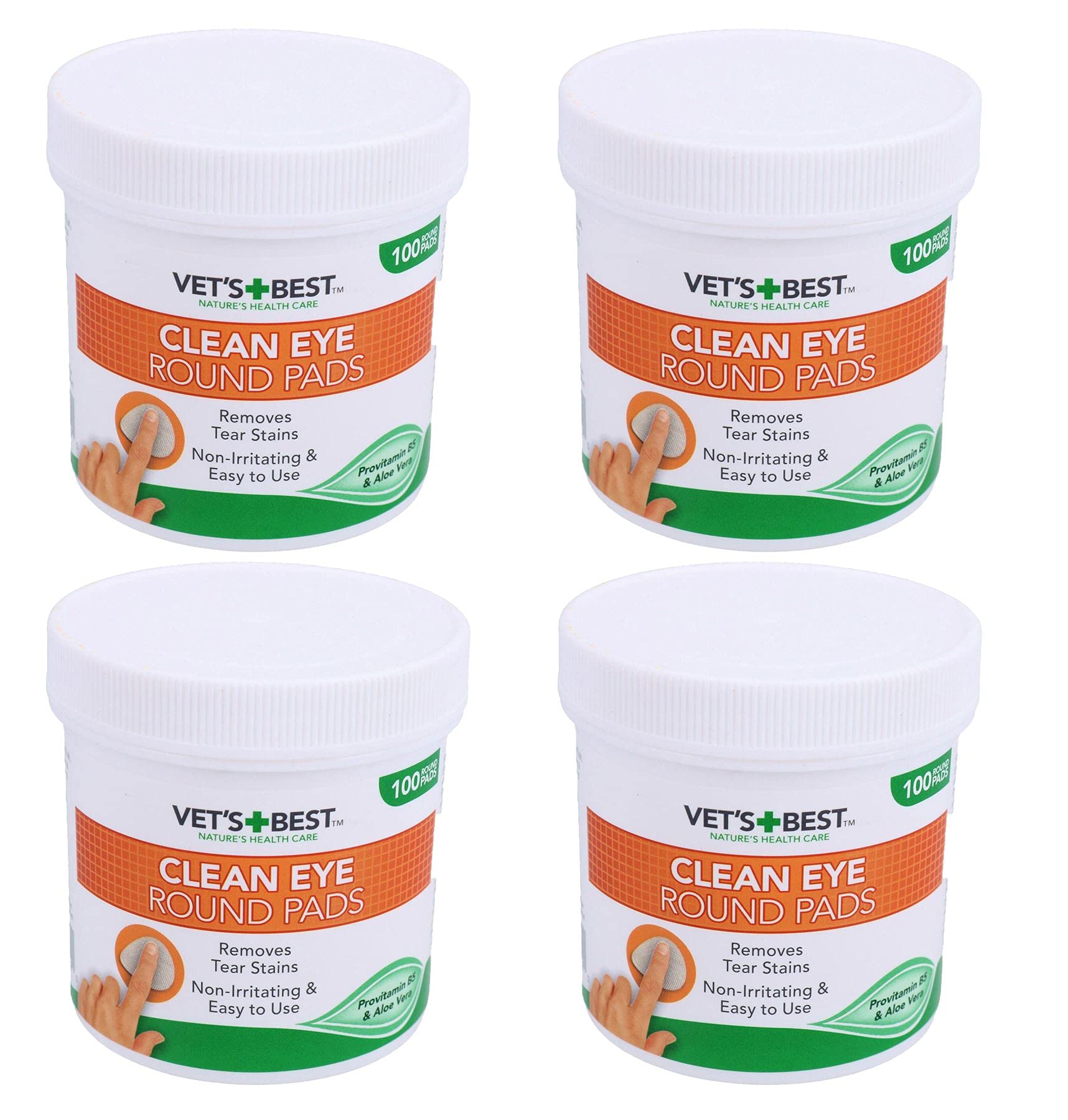 AB Tools Lot de 400 lingettes rondes pour nettoyer les yeux de chien et chiot