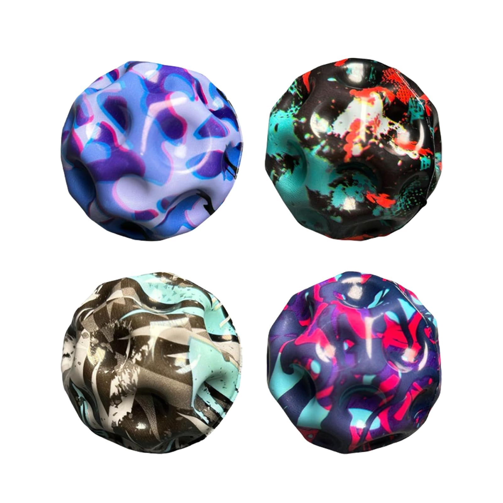 EujRcf 4 Pcs Moon Balls, Space Balls for Kids, Mini Bouncing Ball Toy, Astro Jump, 7cm High Bouncing Astro Jump, Ultra High Bouncy,Moon for Kids Big Bouncy Toy for Party Gift
