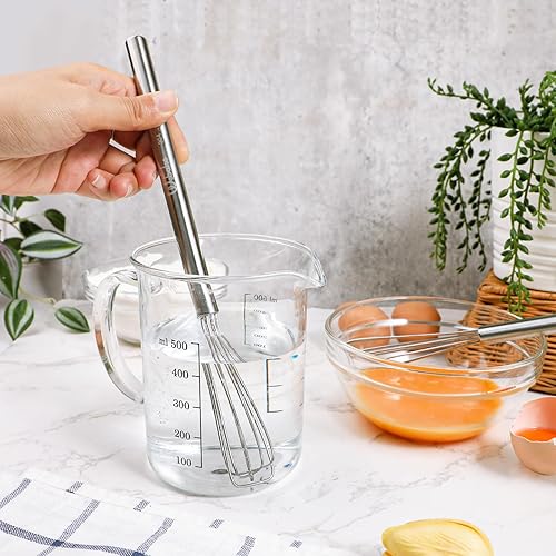 Miniatura 2 de Webake Mini batidores de acero inoxidable de 10.25 pulgadas, pequeños batidores de café expreso, distribución de café pequeño, batidor de barra