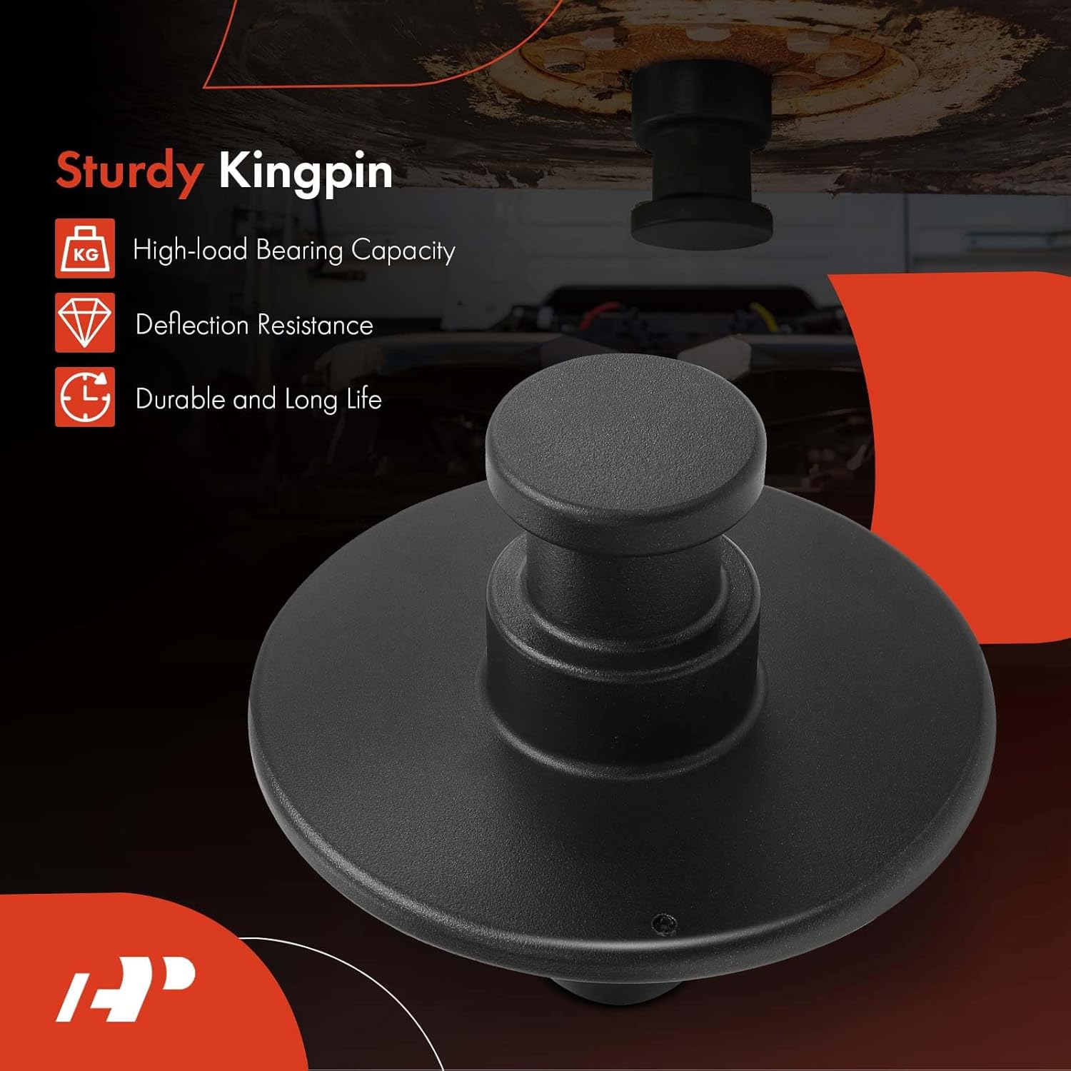 A-Premium Gooseneck Ball Adapter Hitch 2" King Pin and 2-5/16 Inch Ball Trailer Hitch with 30,000 lbs GTW For Tractor-Trailer Fifth Wheels - Replace# 2085295