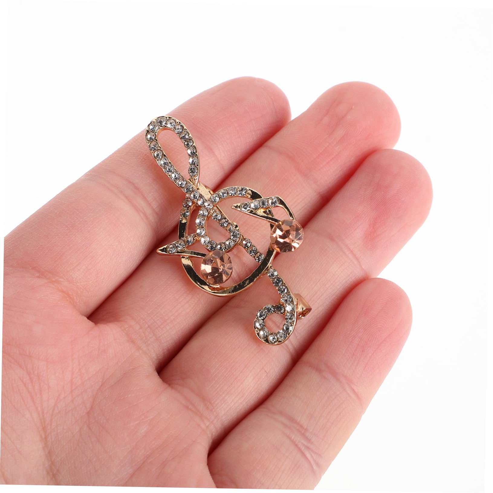 KKXXYQFC Spille a Forma Musicale Accessori Festival Abito in Metallo Abbigliamento Spilla Decorativa Spilla da Uomo con Nota Musicale Spille con Diamanti