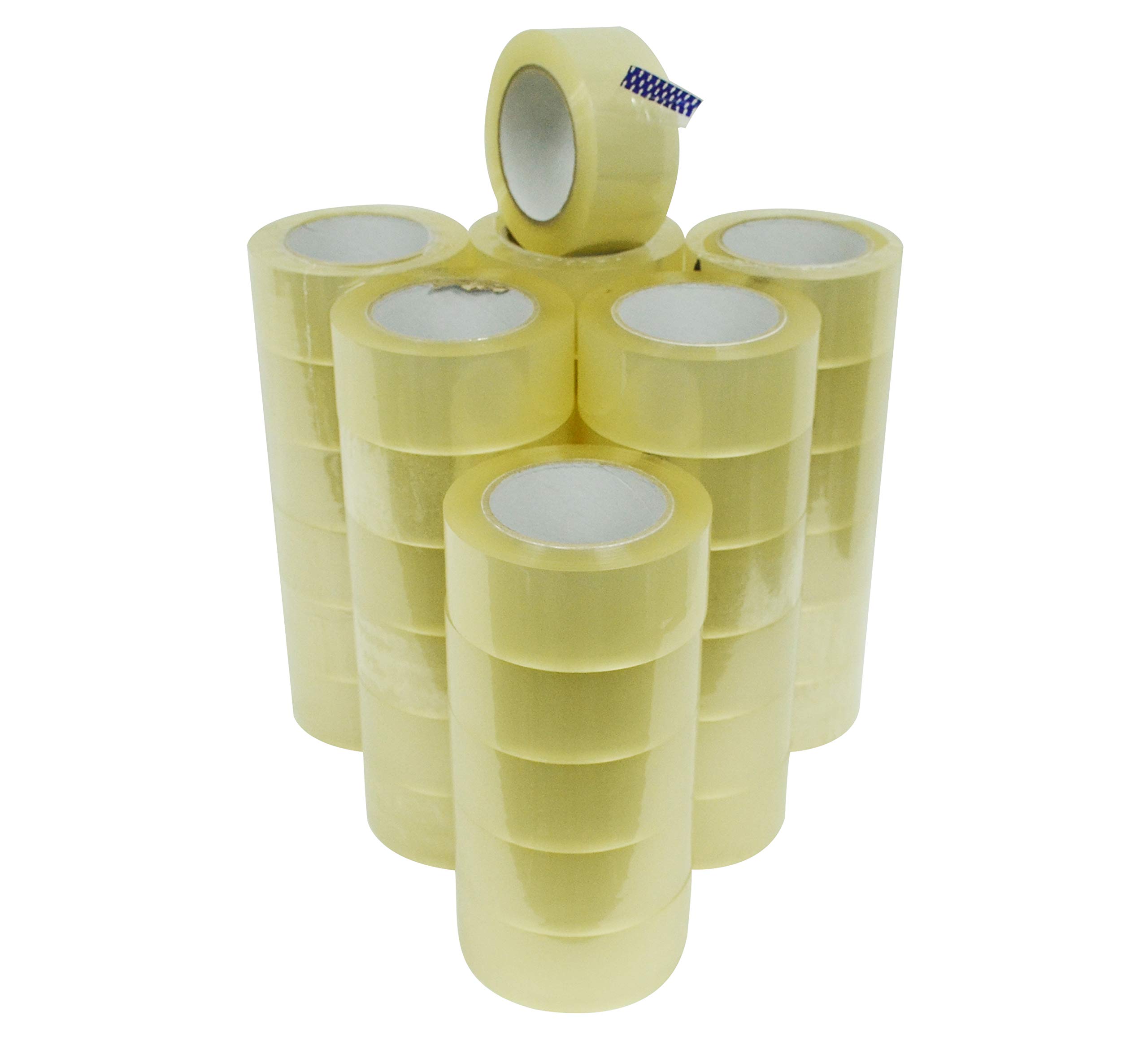 WOD Tape CST18RA Clear Packing - 2 inch x 55 Yards Per Roll - Your Thin Industrial Grade Aggressive Adhesive Shipping Box Packaging for Moving, Office, Carton Sealing & Storage 24 PACK