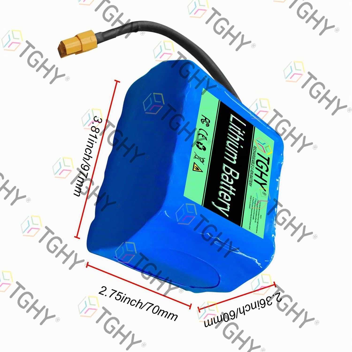 TGHY 24V Hoverboard-Akku-Ersatz, 25,2V 4Ah Lithium-Akku für Klappscooter, geeignet für motorisierte Scooter und Balanced-Roller, Ersatzteil