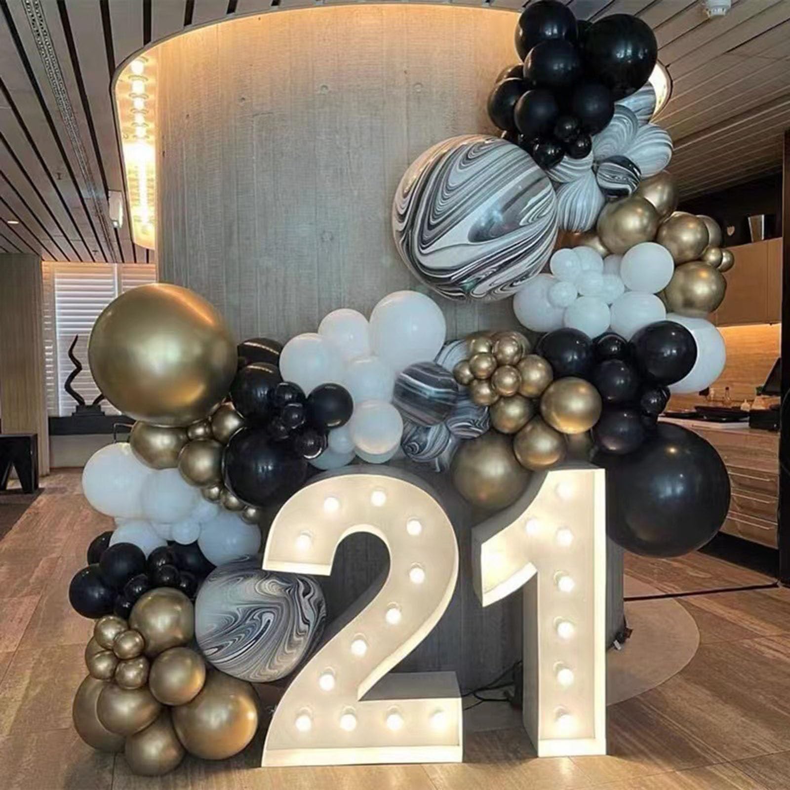 Chiffres Lumineux de Chapiteau 70CM/100cm/120CM, Numéros de Mosaïque en Mousse KT avec Ampoule LED, Kit de Bricolage pour Décoration d'Anniversaire