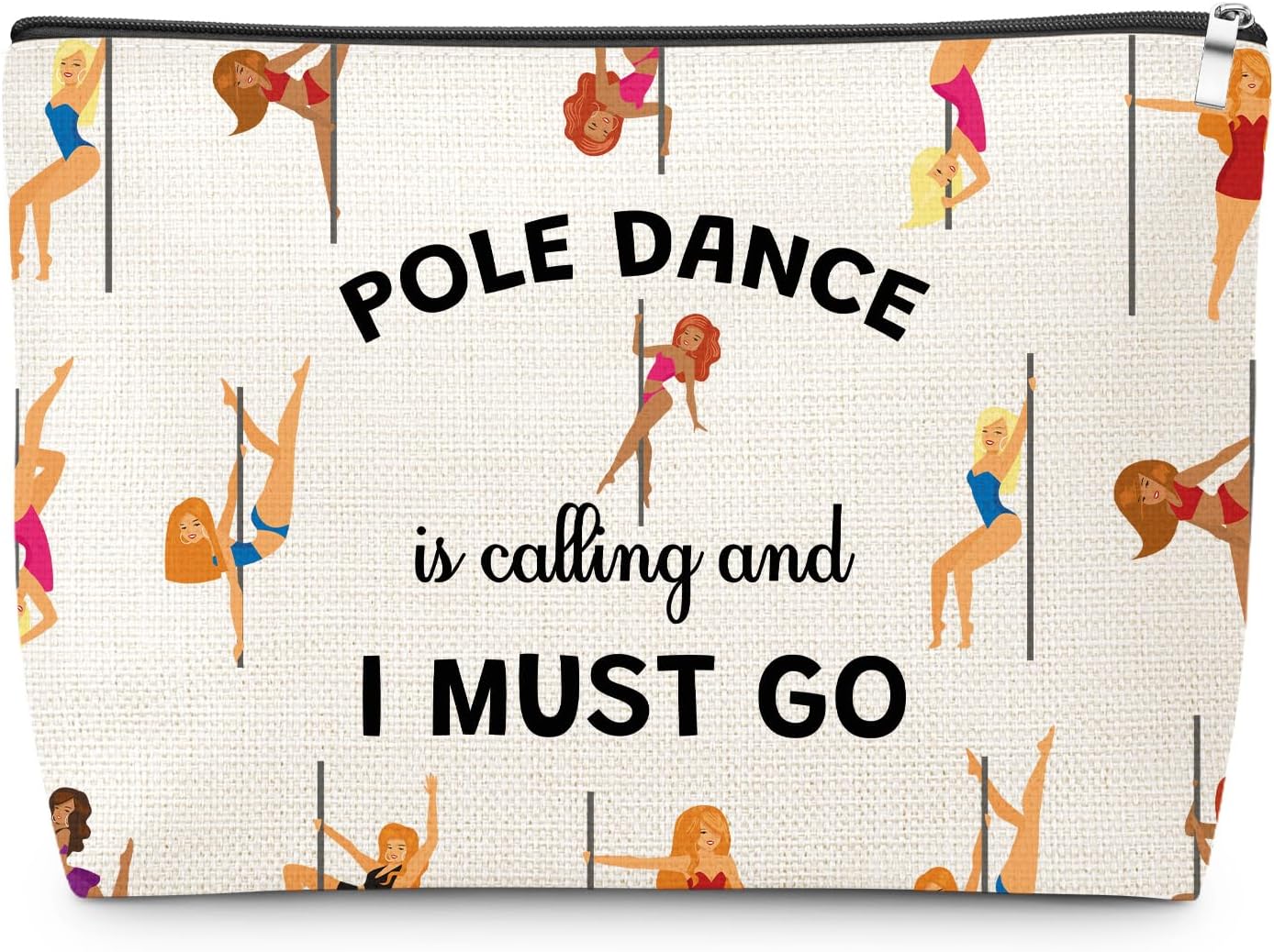 Pole Dancing Lover Gift Makeup Bag Pole Dance Gift for Women Graduation Christmas Birthday Gifts for Dance Student Coach Fitness Sister Friends Bestie Coworker Women Her Cosmetic Bag with Zipper