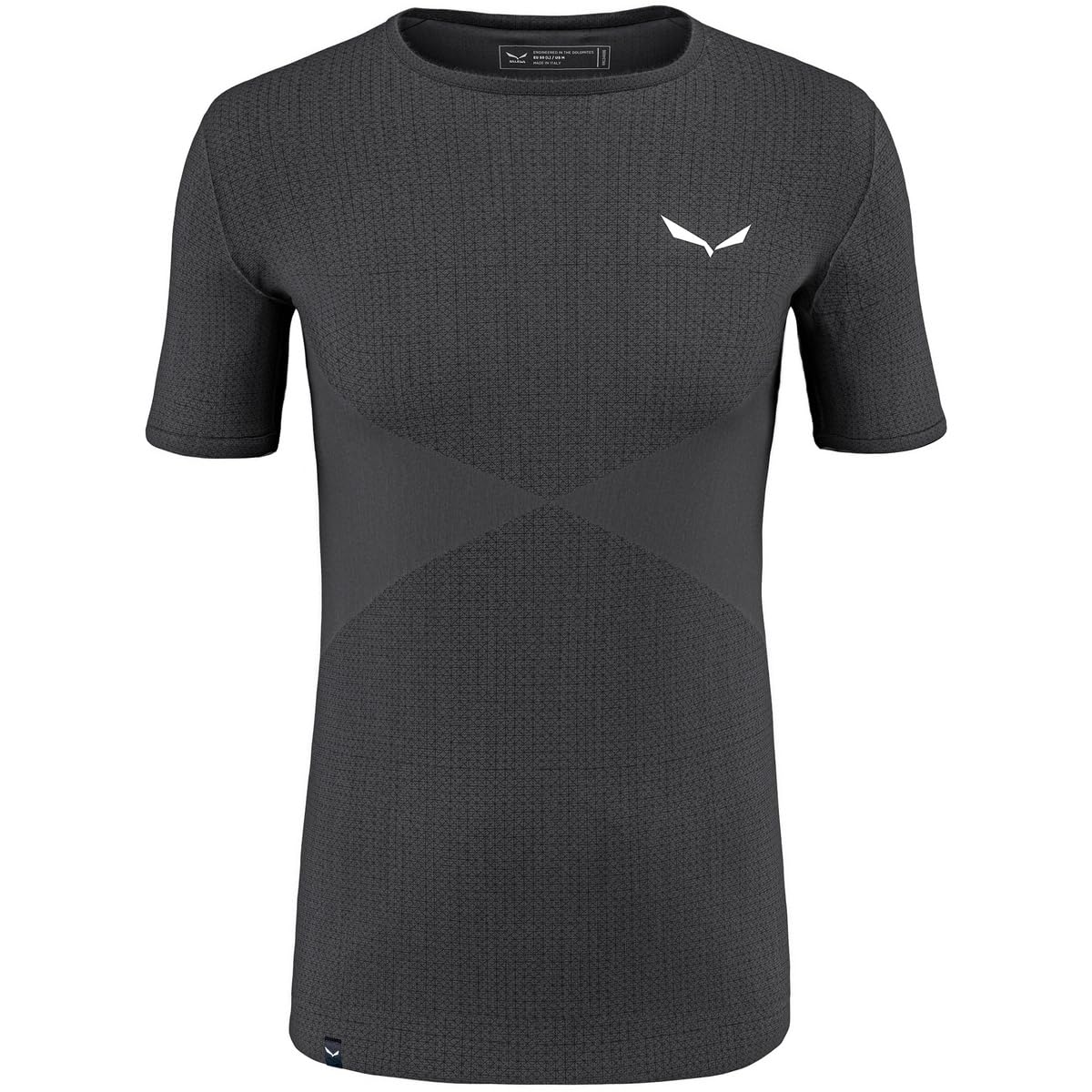 Salewa Męska koszulka Zebru Medium Warm Amr M T-SRT. T-shirt, onyks, XL, onyks/biały, XL