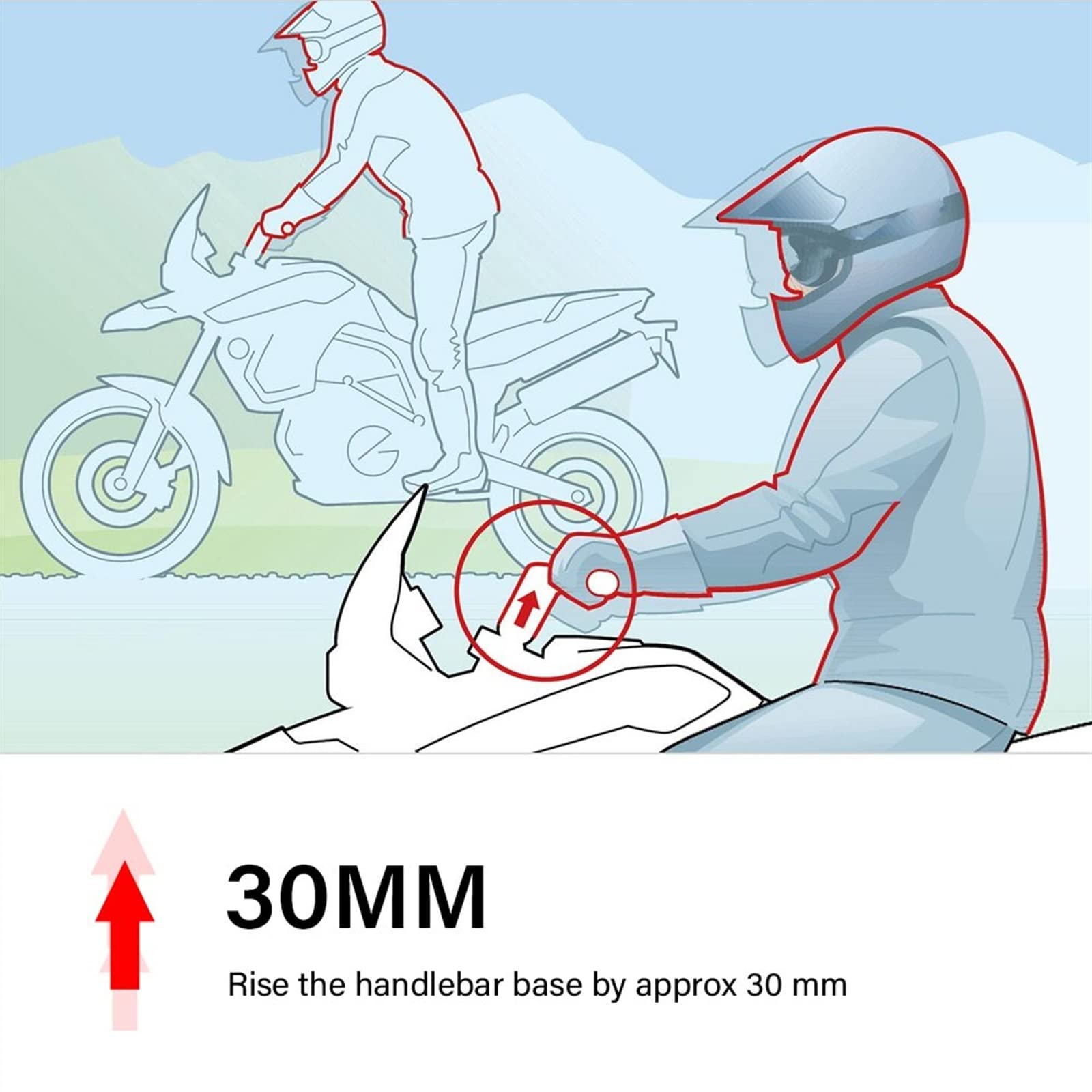 Rehausseurs Guidon Moto 22mm Pour BMW F750GS 2018+ - Hauteur +23mm Recul +20mm