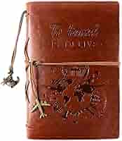 Diario Di Viaggio In Pelle Con Tema Nautico - Formato A6, Con Anelli, Motivo Bussola E Ciondolo, Ideale Per Ricordi - Foto 10